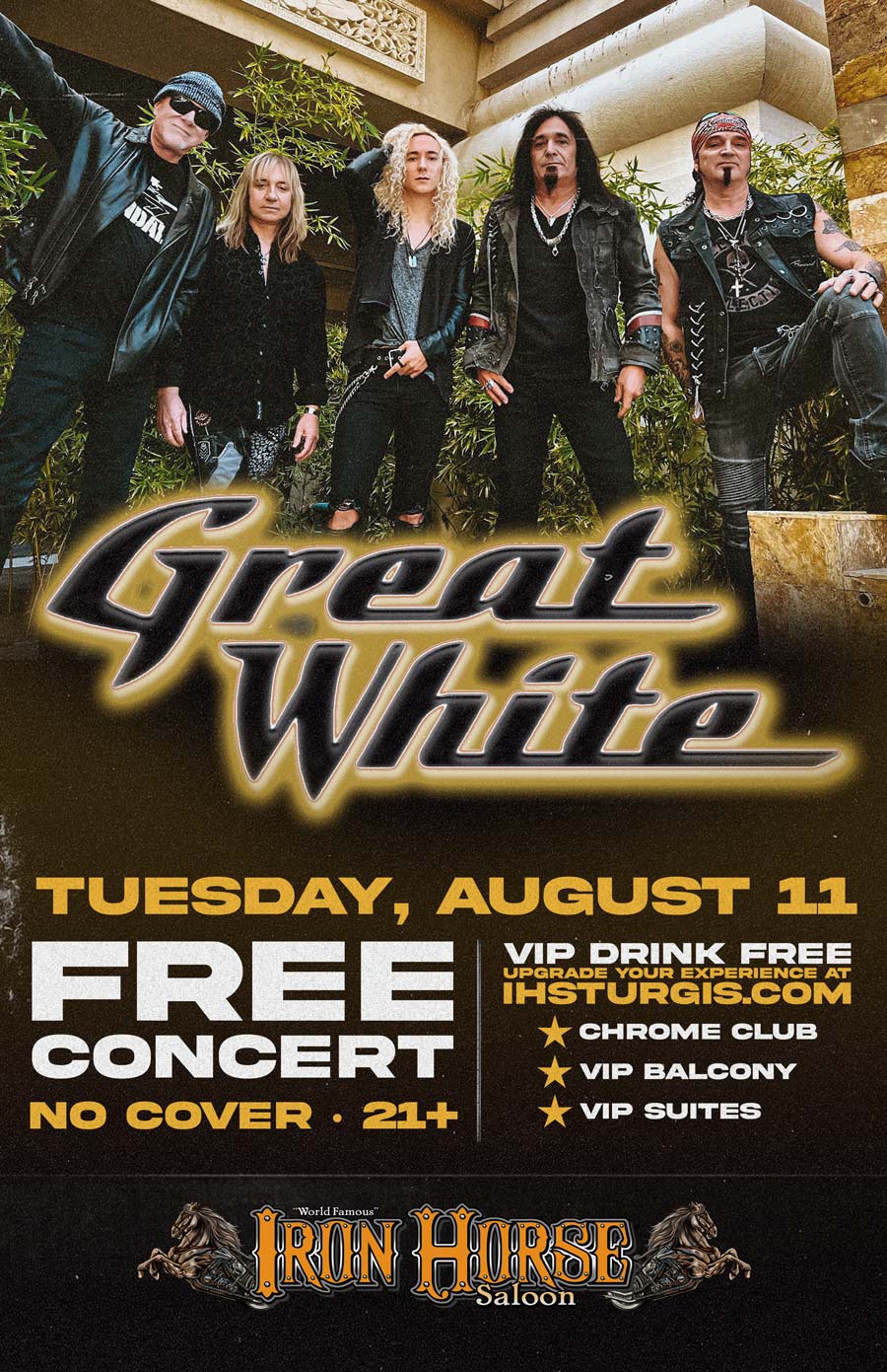 Great White tour poster — 2026 & 2027